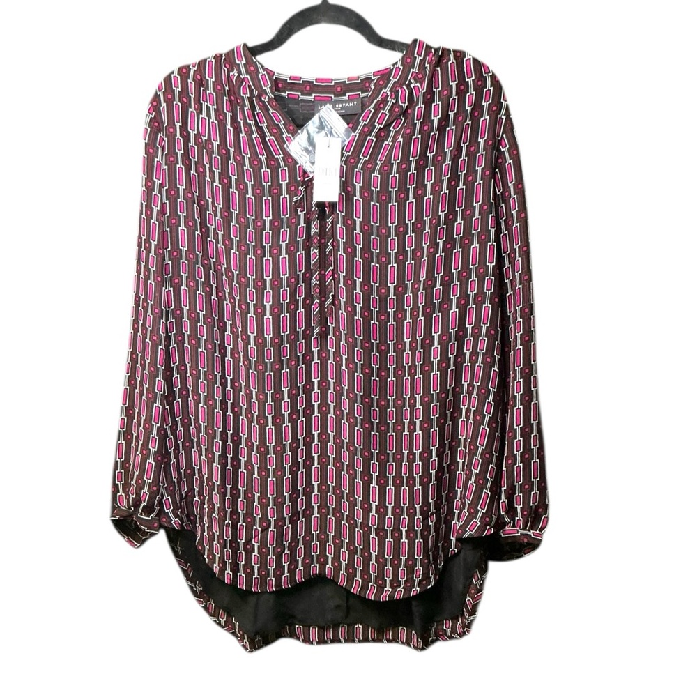 Lane Bryant Geometric Print Blouse Size 14 — NWT - Picture 1 of 12